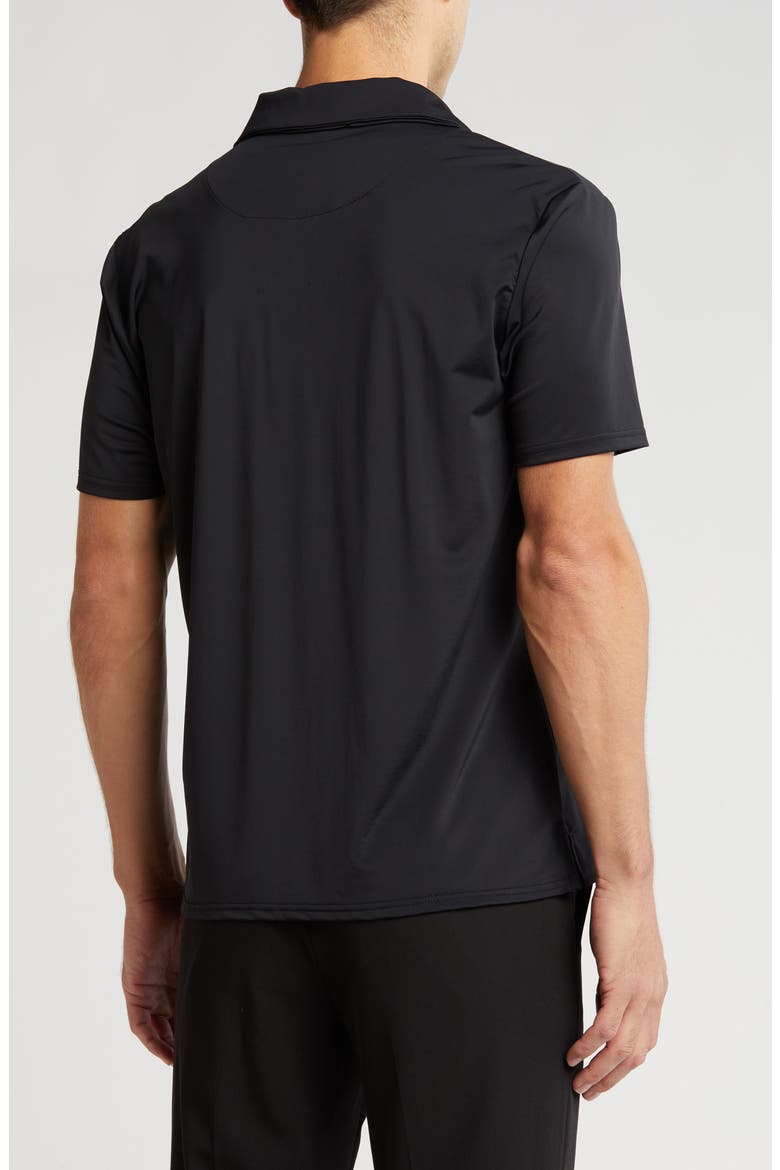 Quarter Zip Golf Polo, Alternate, color, BLACK