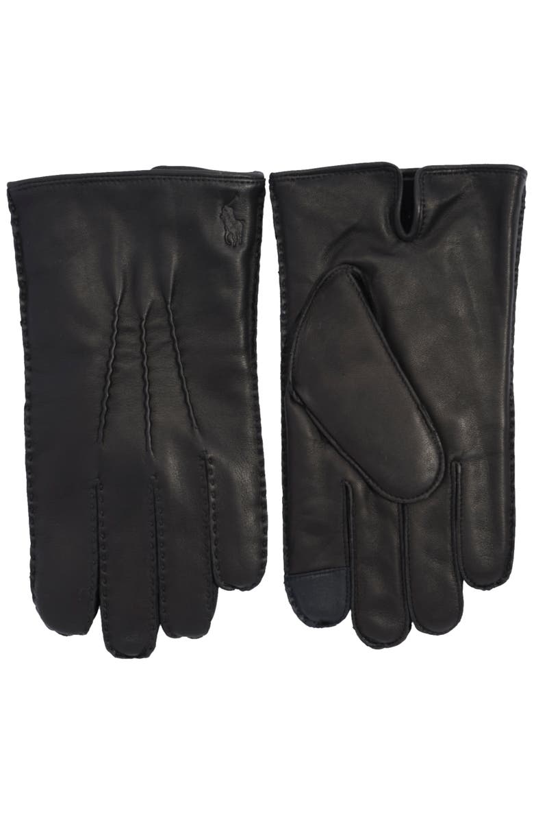 Polo Ralph Lauren Cashmere Lined Nappa Touch Glove, Alternate, color, Black