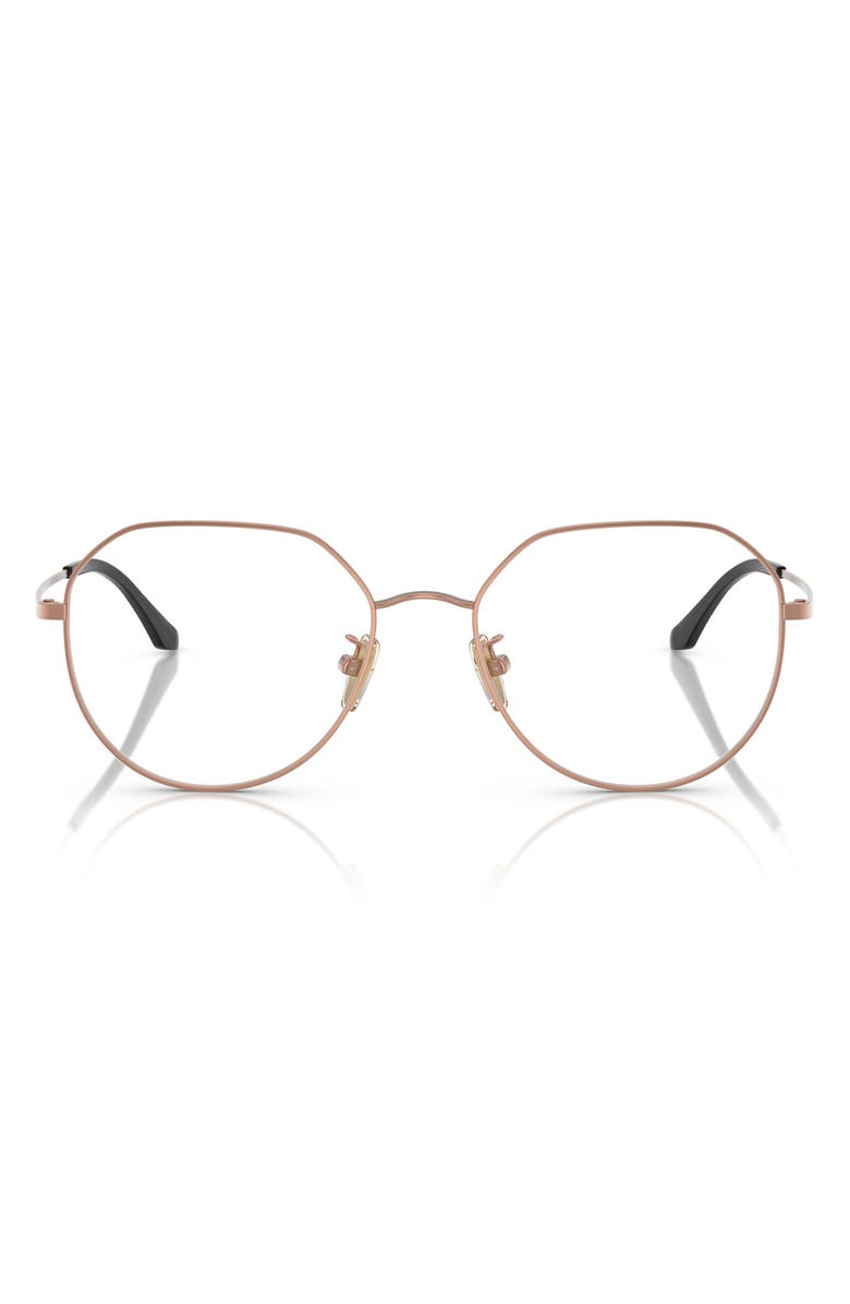 VOGUE 55mm Round Optical Glasses, Main, color, Rose Gold
