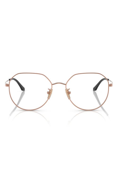 Vogue 55mm Round Optical Glasses In Rose Gold