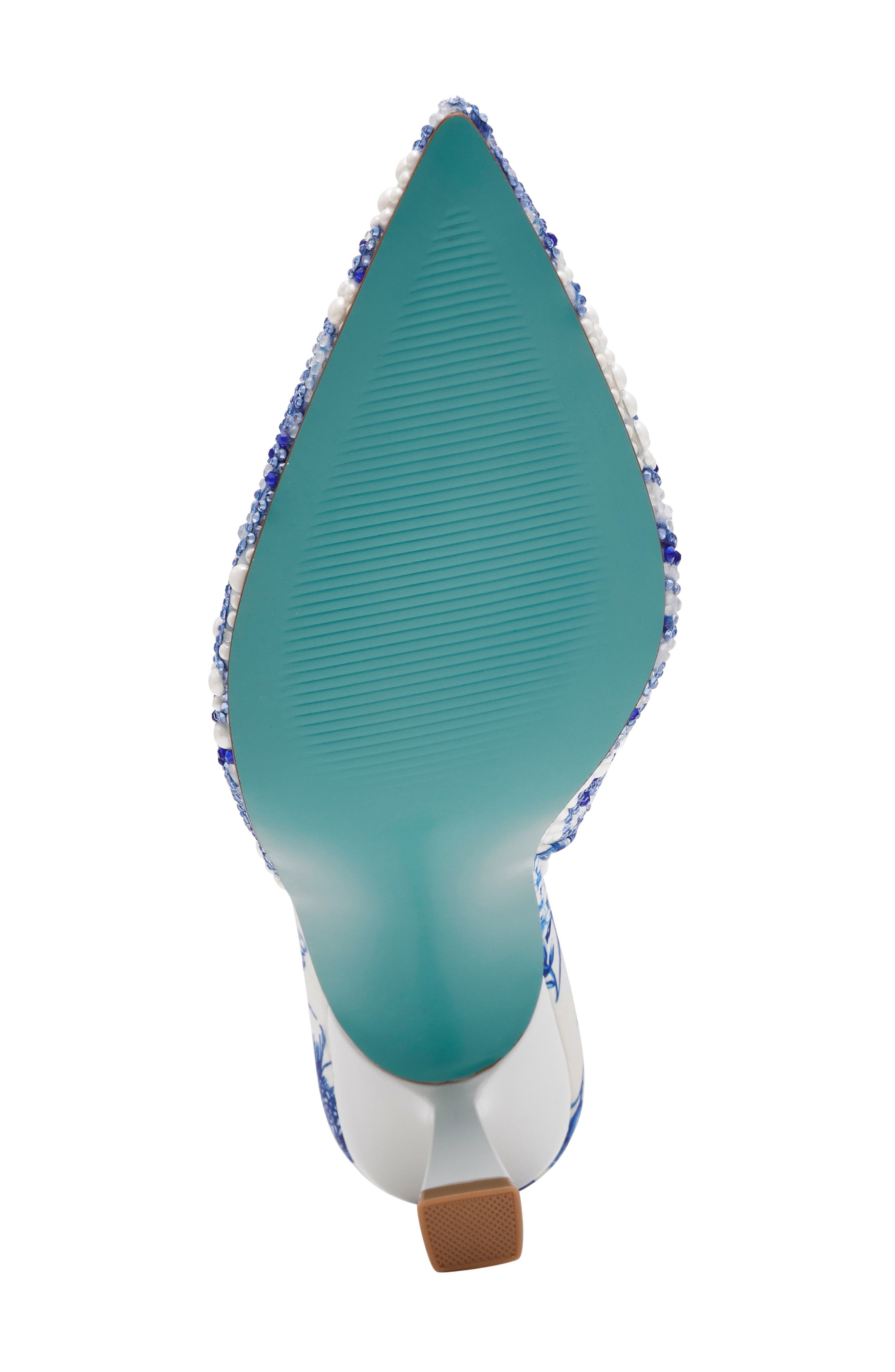 Betsey Johnson Clark Slingback Pump, Alternate, color, White/ Blue Floral