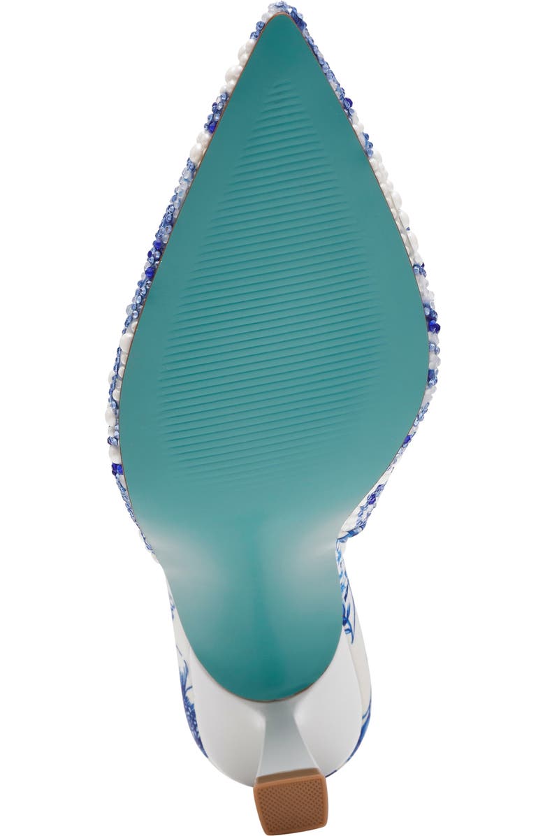 Betsey Johnson Clark Slingback Pump, Alternate, color, White/ Blue Floral