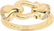 ATHRA LUXE Modern Muse CZ Horse Bit Ring