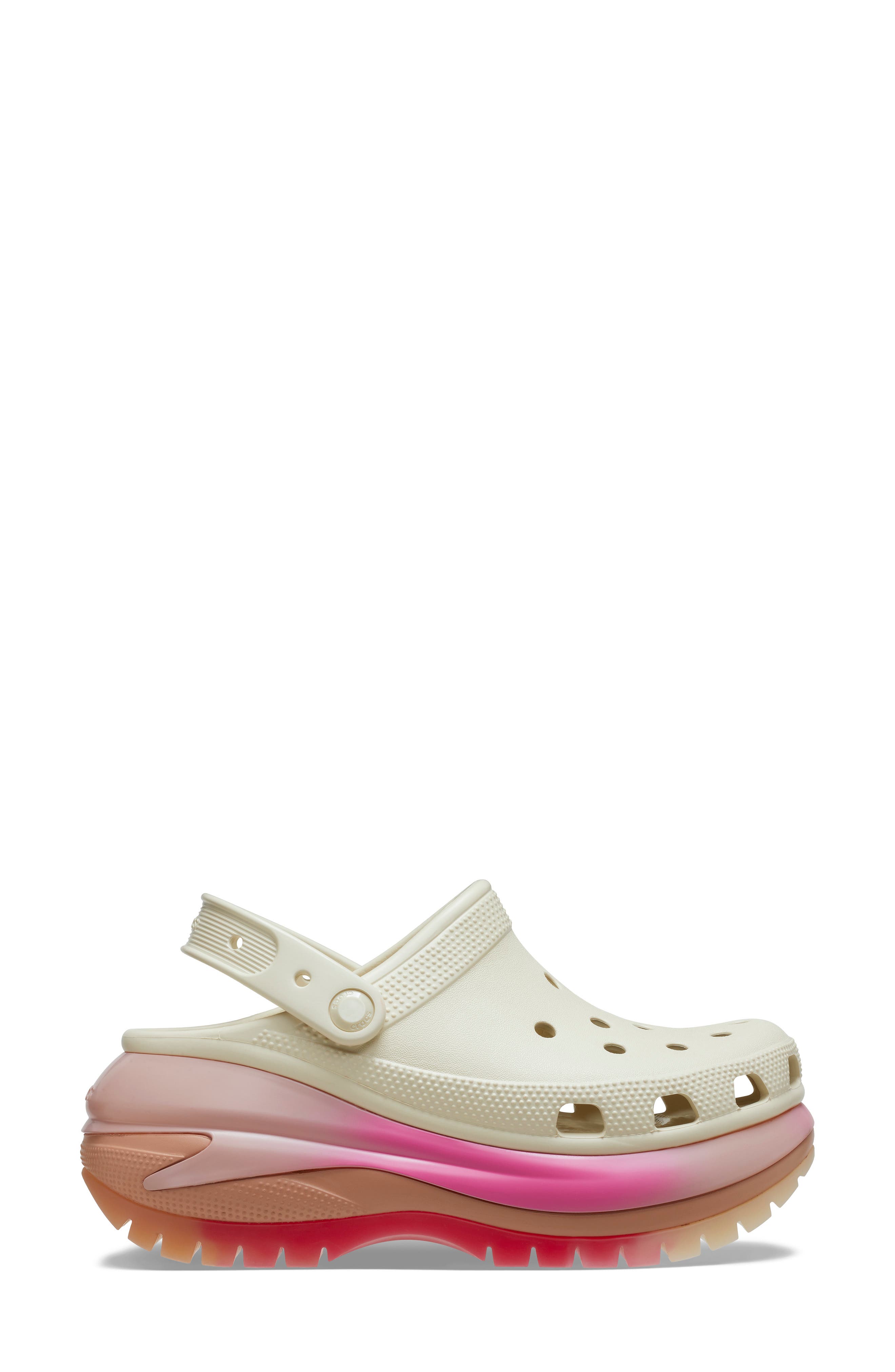 CROCS Classic Mega Crush Platform Slingback Clog, Alternate, color, 