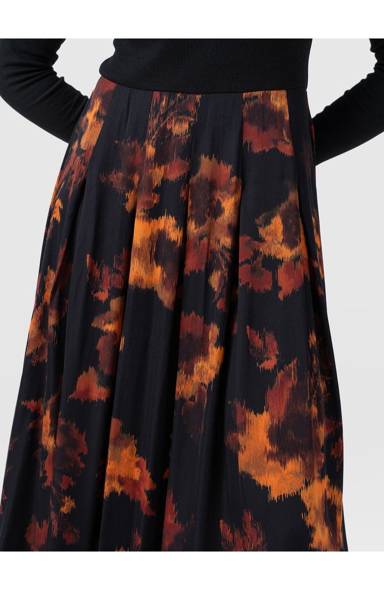 Saint + Sofia Renee Contrast Dress, Alternate, color, Autumn Floral