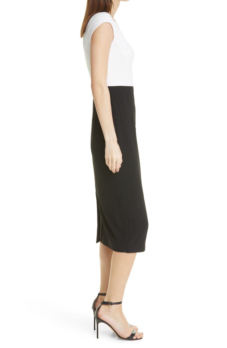Ted Baker London Cap Sleeve Sheath Dress, Alternate, color, Black
