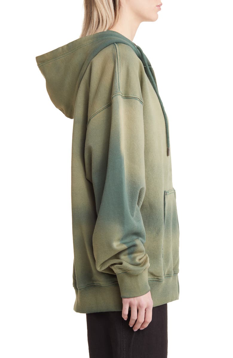 BDG Urban Outfitters Acid Wash Cotton Blend Zip Front Hoodie, Alternate, color, 