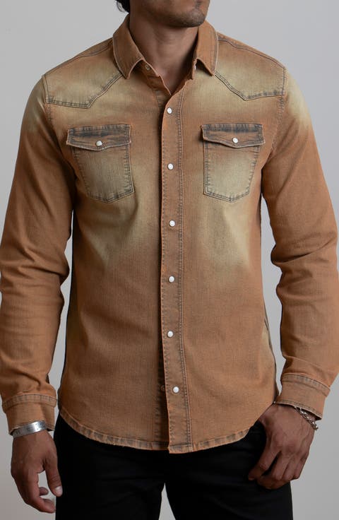 Big Sky Western Stretch Denim Shirt