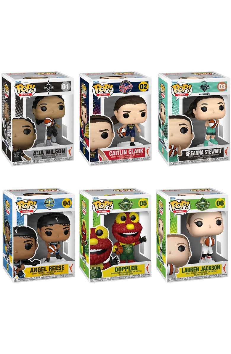 Funko WNBA Funko Pop! Series 1 Complete Set (6) Caitlin Clark Angel Reese, Main, color, Multi-Color