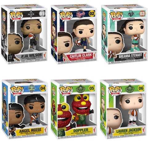 WNBA Funko Pop! Series 1 Complete Set (6) Caitlin Clark Angel Reese