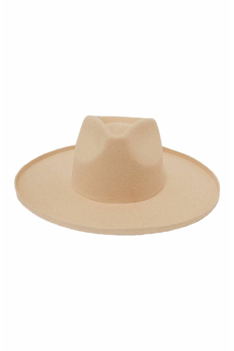 Five Points Wide Brim Fedora Hat, Alternate, color, Buckskin