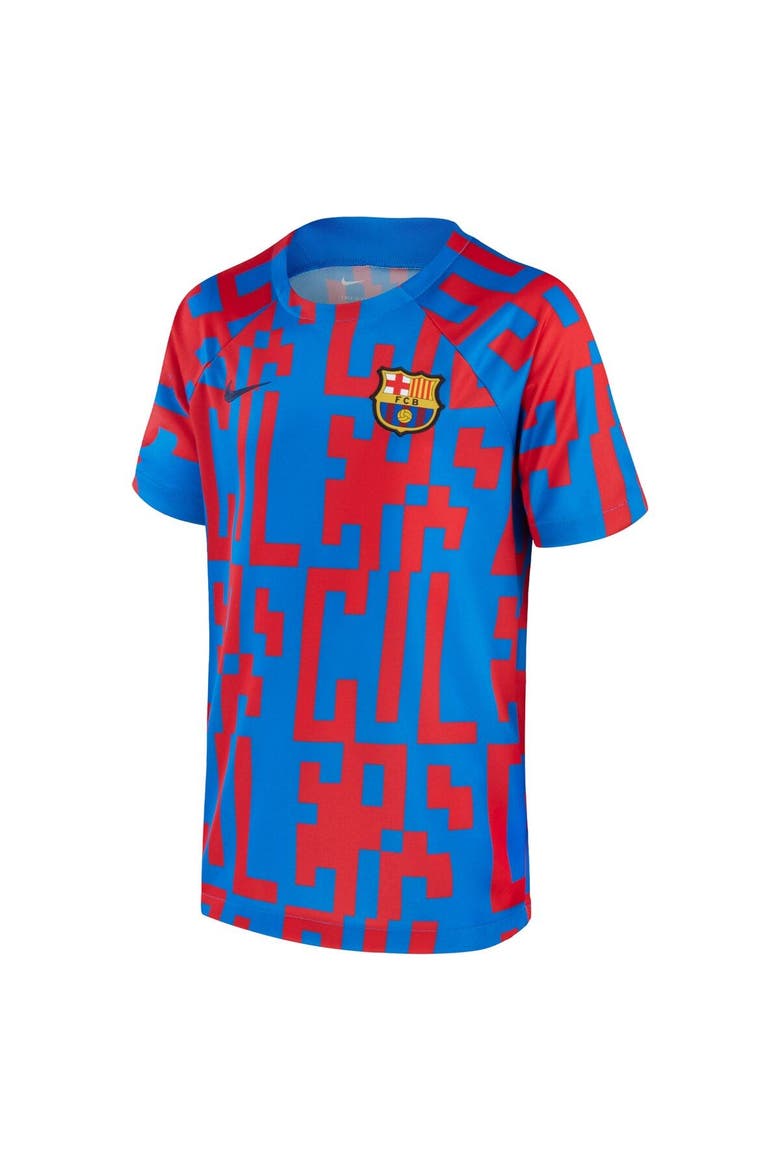 Men's Nike Blue Barcelona 2022/23 Pre-Match Top, Alternate, color, Blue