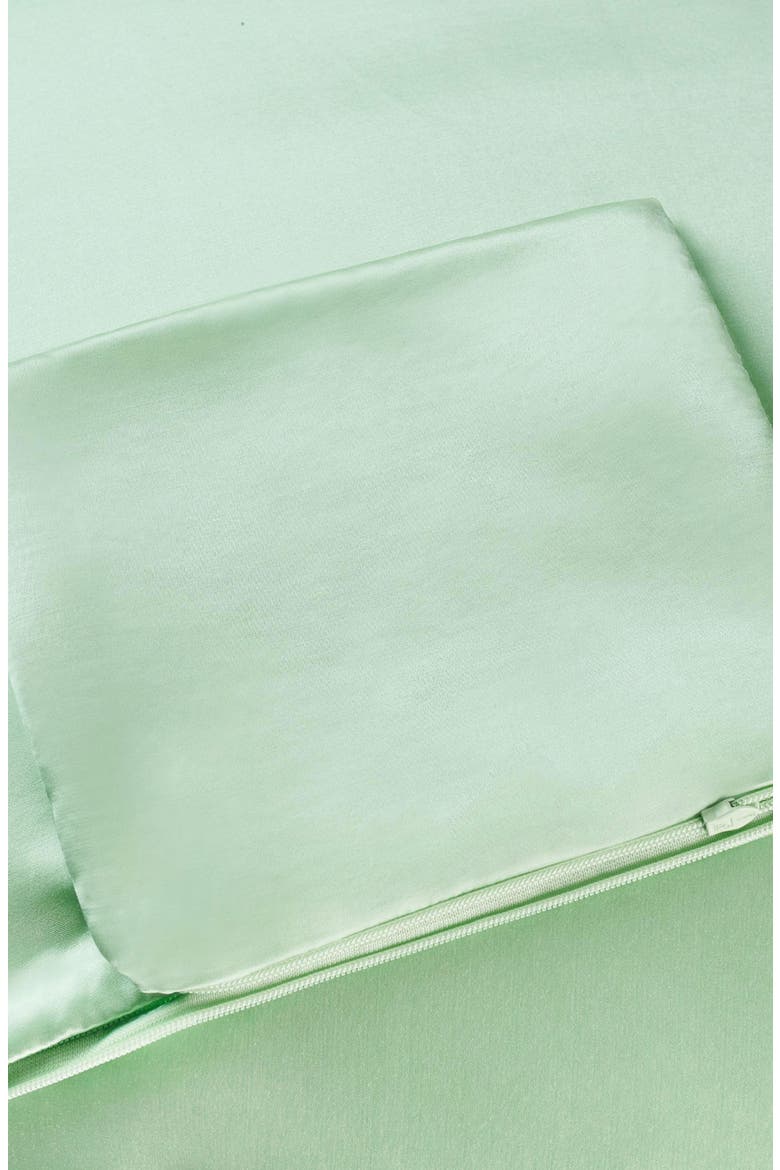 LILYHERB® Mint Silk Pillowcase, Alternate, color, Green