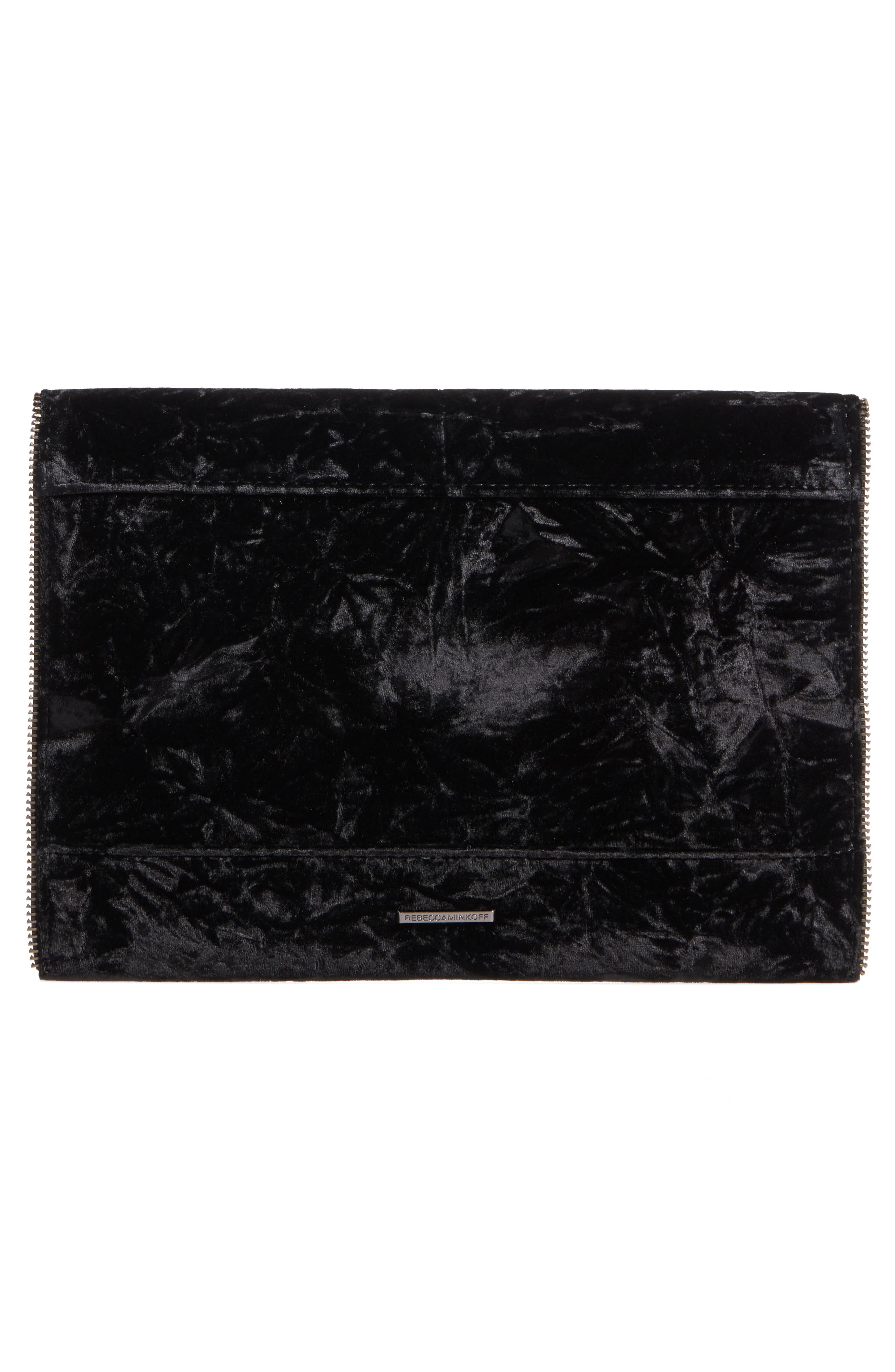 Rebecca Minkoff Leo Velvet Envelope Clutch, Alternate, color, 