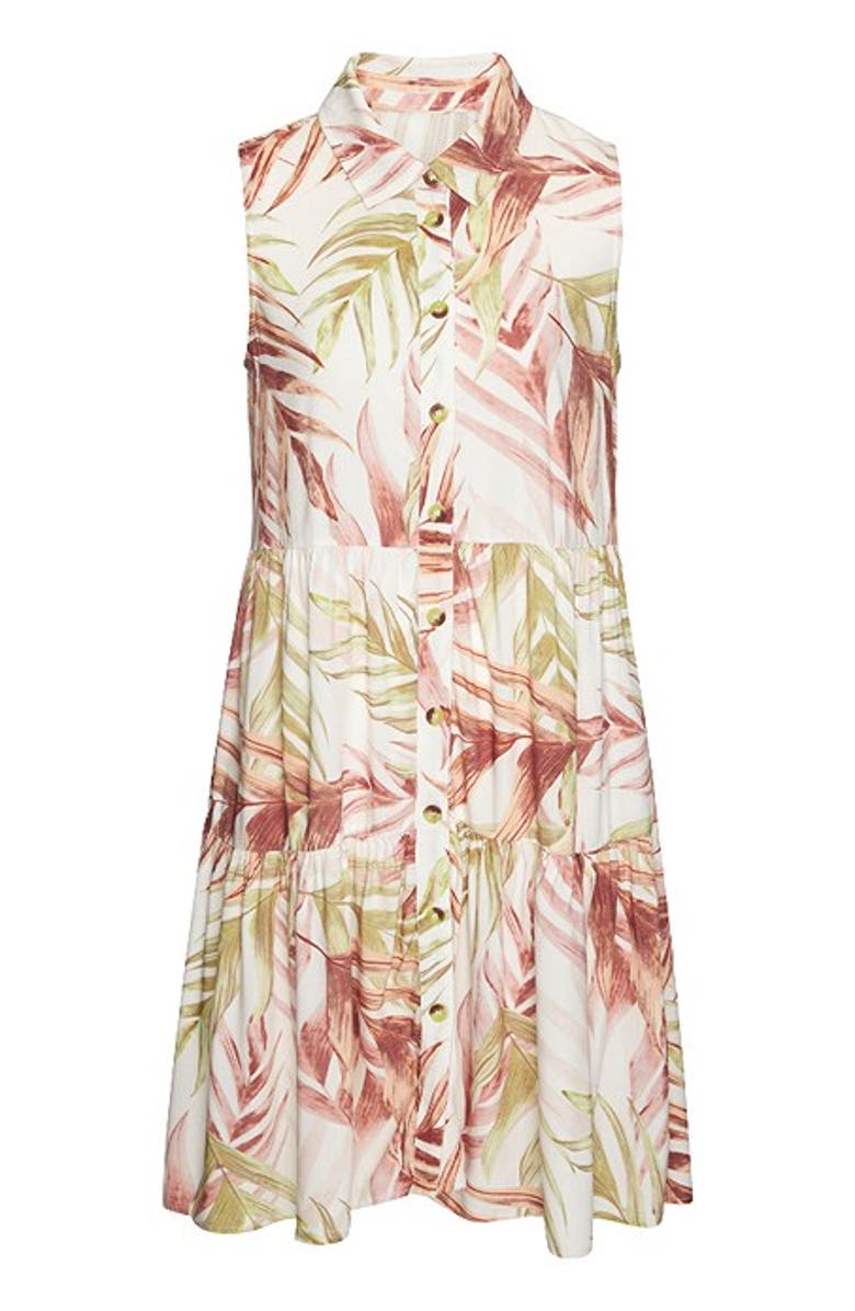 LASCANA Women's Button Down Shirt Dress, Alternate, color, Beige Orange