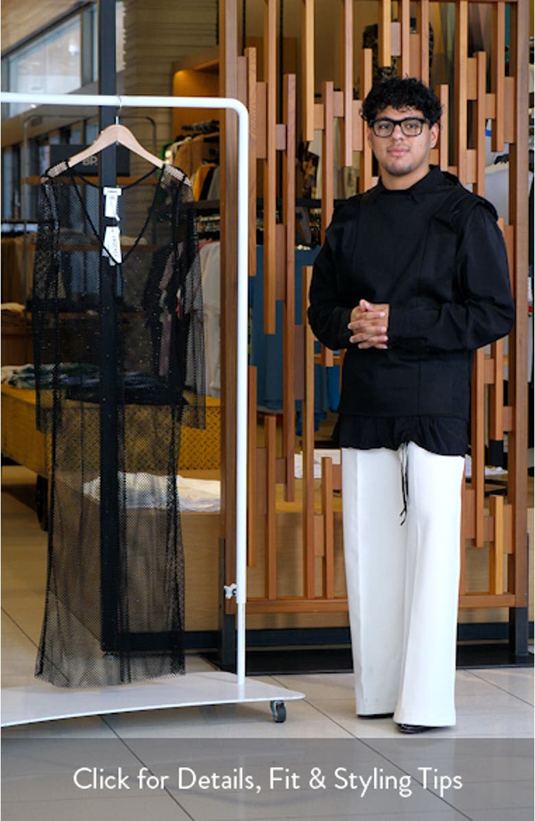 Sara Shine Long Sleeve Sheer Mesh Cover-Up Dress, sales video thumbnail