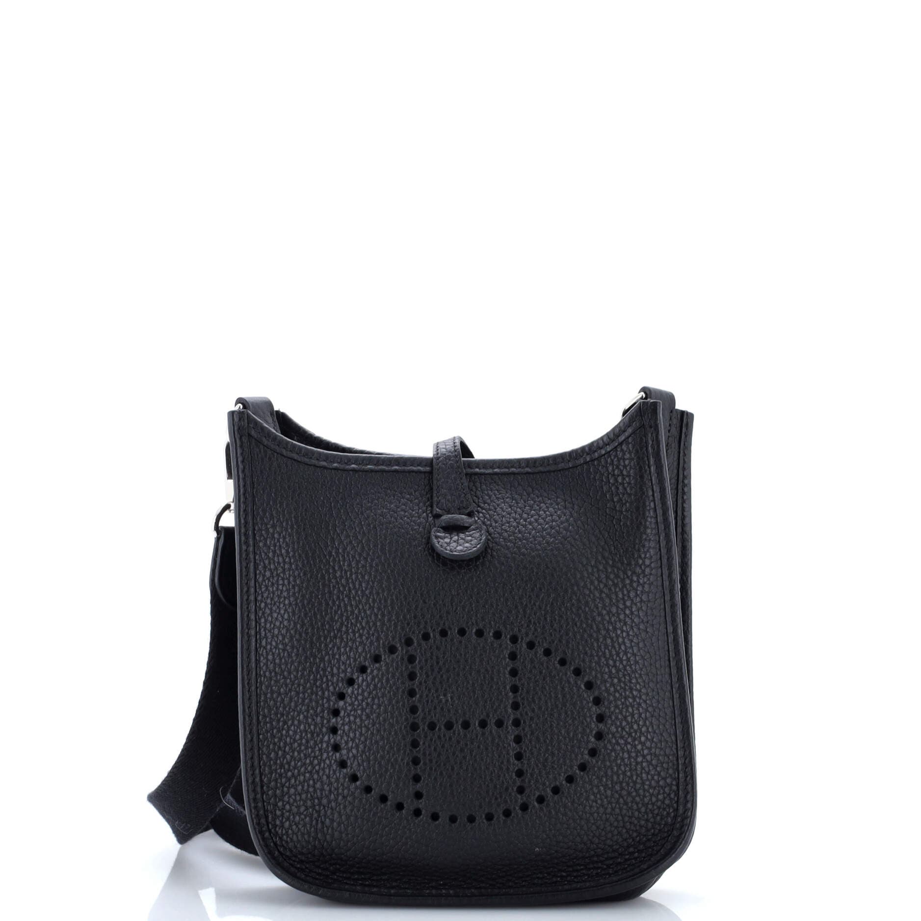 Pre-Owned Hermes Evelyne Bag Gen III Clemence TPM, Main, color, Noir