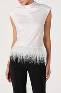 ASTR the Label Falon Mock Neck Satin Top