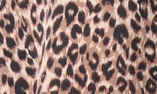 Florence By Mills Satin Sleep Crop Pajama Top In Animal Print