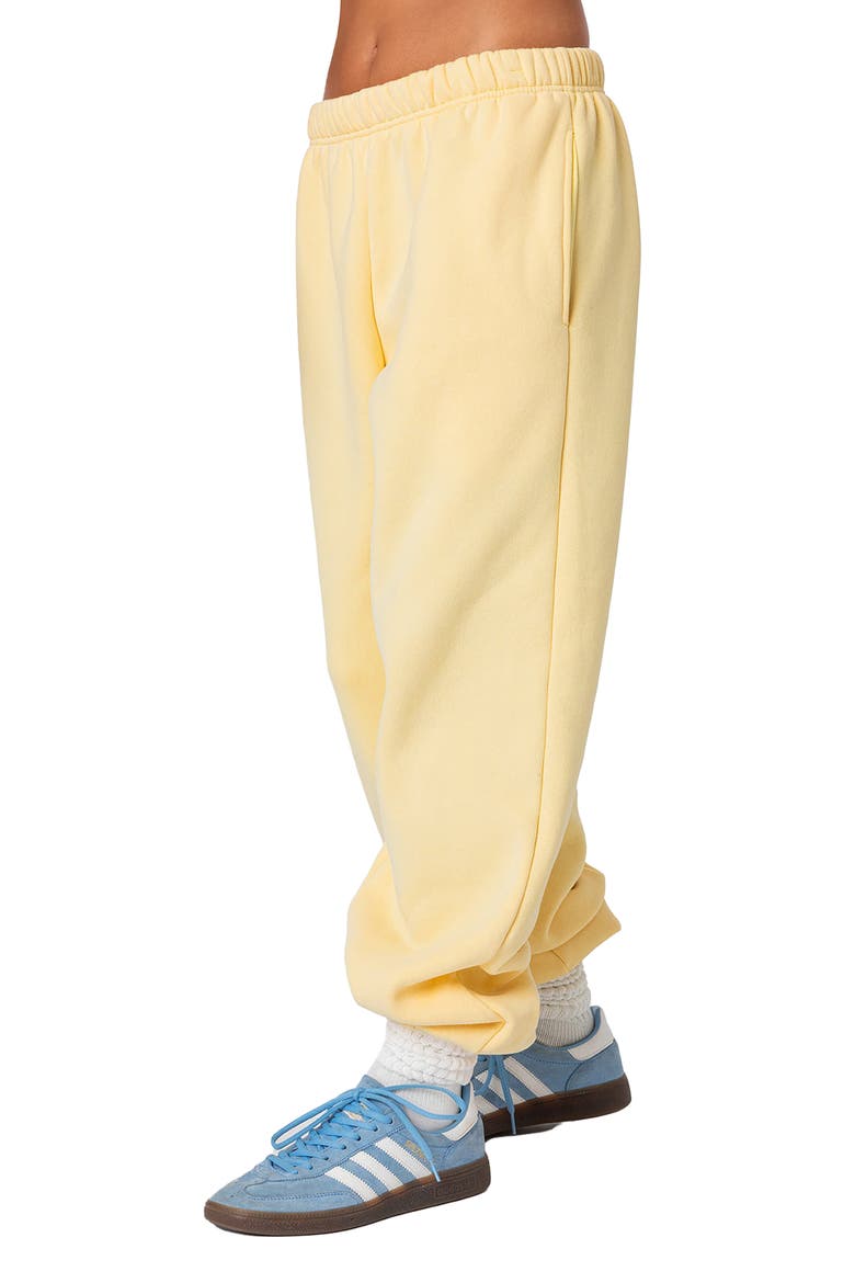 Clark Oversize Cotton Blend Sweatpants, Alternate, color, YELLOW