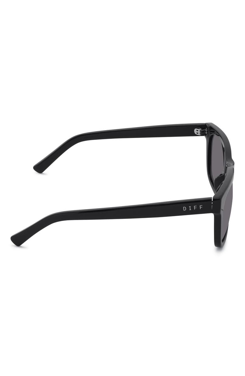 DIFF Jake Polarized Rectangular Sunglasses, Alternate, color, Black