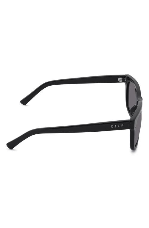 Diff Jake Polarized Rectangular Sunglasses In Black