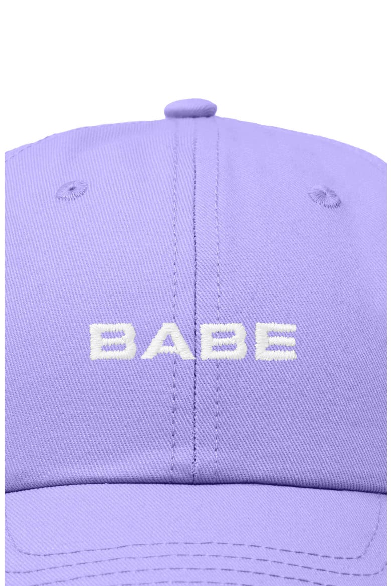 Babe Embroidered Cap, Alternate, color, Lavender