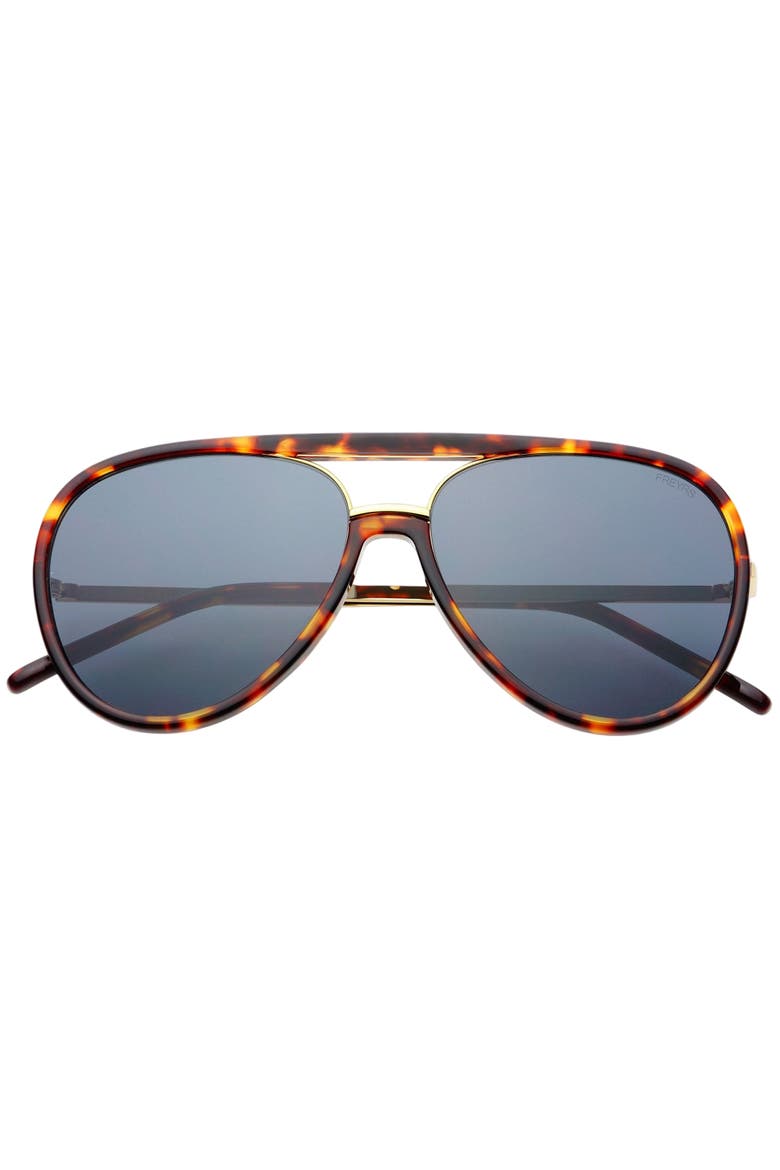 Shay Aviator Sunglasses, Main, color, Tortoise / Solid Gray