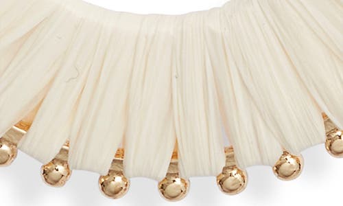 Nordstrom Raffia Wrapped Flat Hoop Earrings In Gold