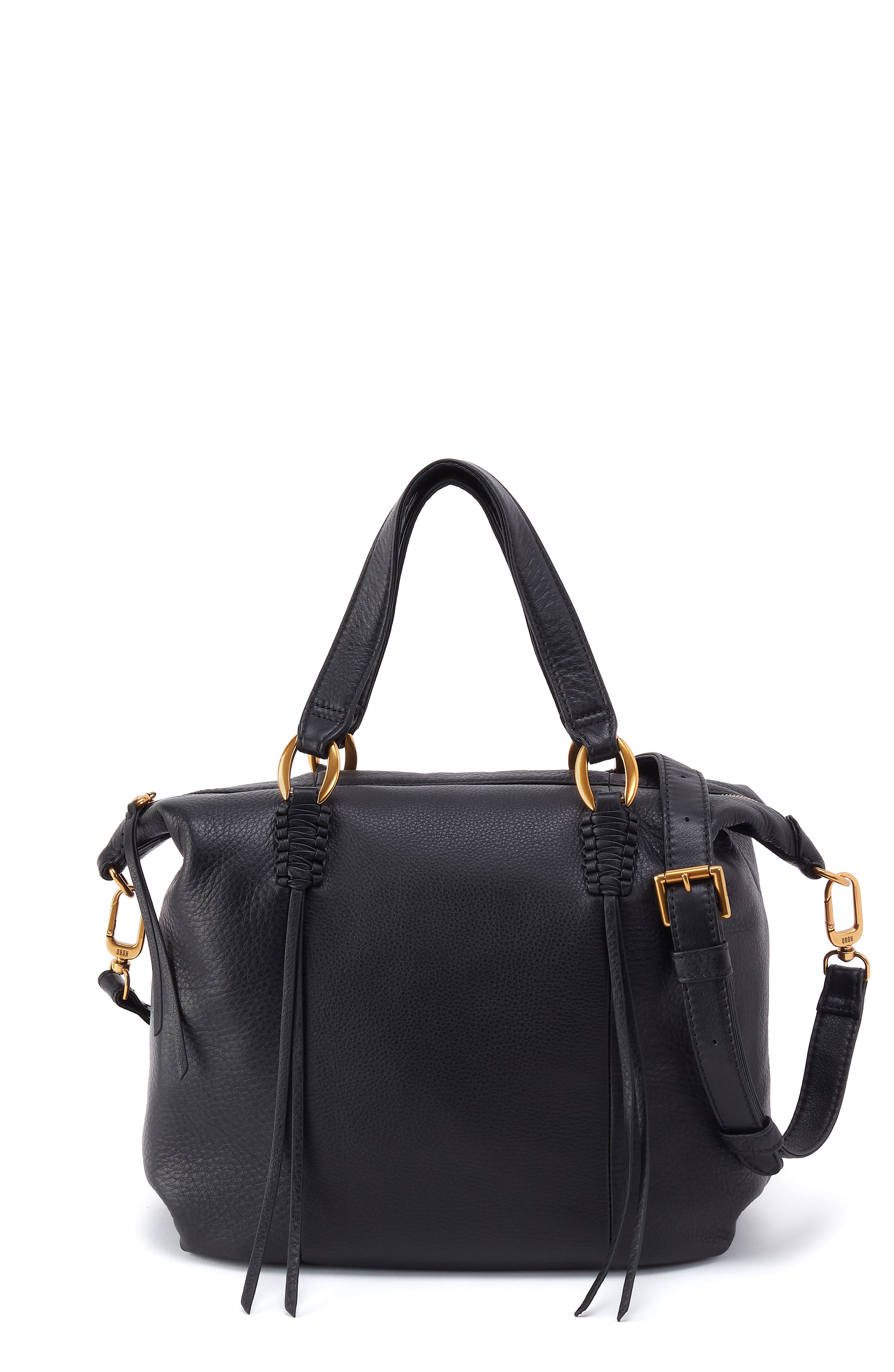 HOBO Harley Leather Satchel, Main, color, Black