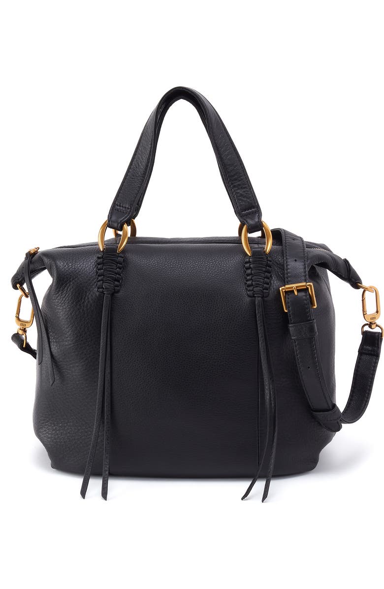 HOBO Harley Leather Satchel, Main, color, Black