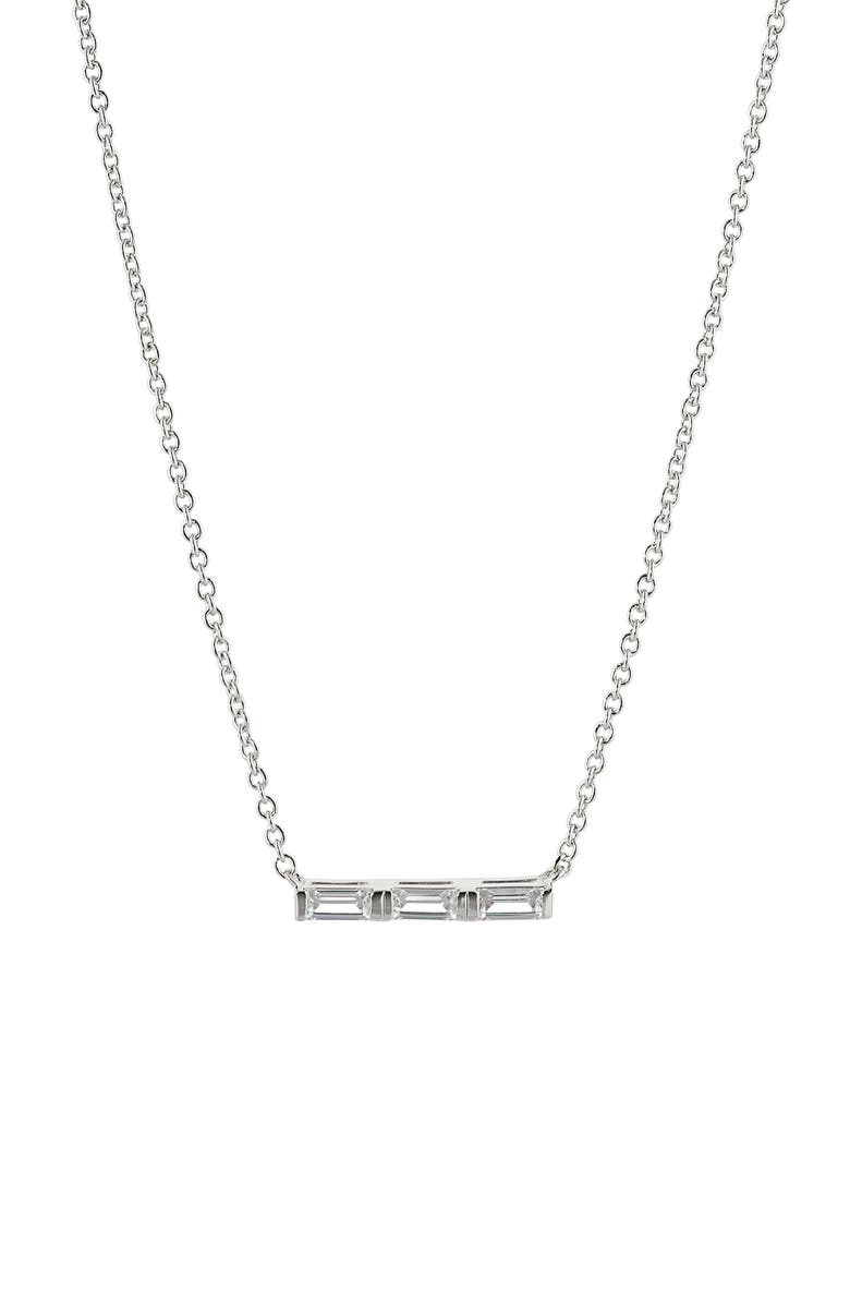 Nadri Cubic Zirconia Bar Pendant Necklace, Main, color,