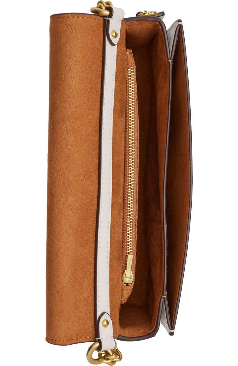 COACH Hutton Colorblock Leather Shoulder Bag, Alternate, color,