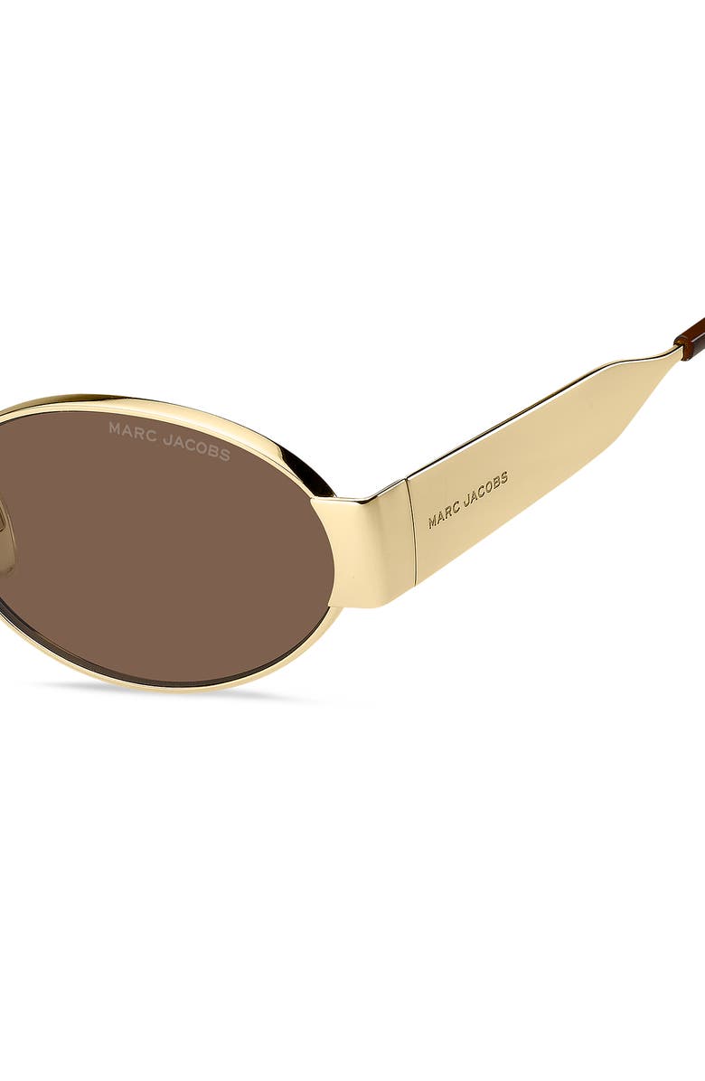 Marc Jacobs 58mm Oval Sunglasses, Alternate, color, Gold Brown
