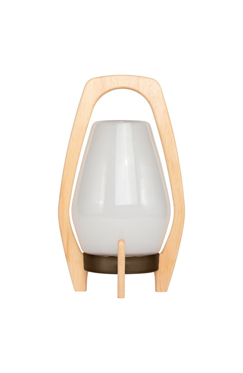 Allsop Home & Garden Drifter Lantern - Rechargeable Glass LED Lanterns, Main, color, Beige