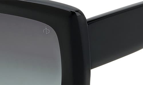 Rag & Bone 54mm Gradient Rectangular Sunglasses In Black/grey Shaded