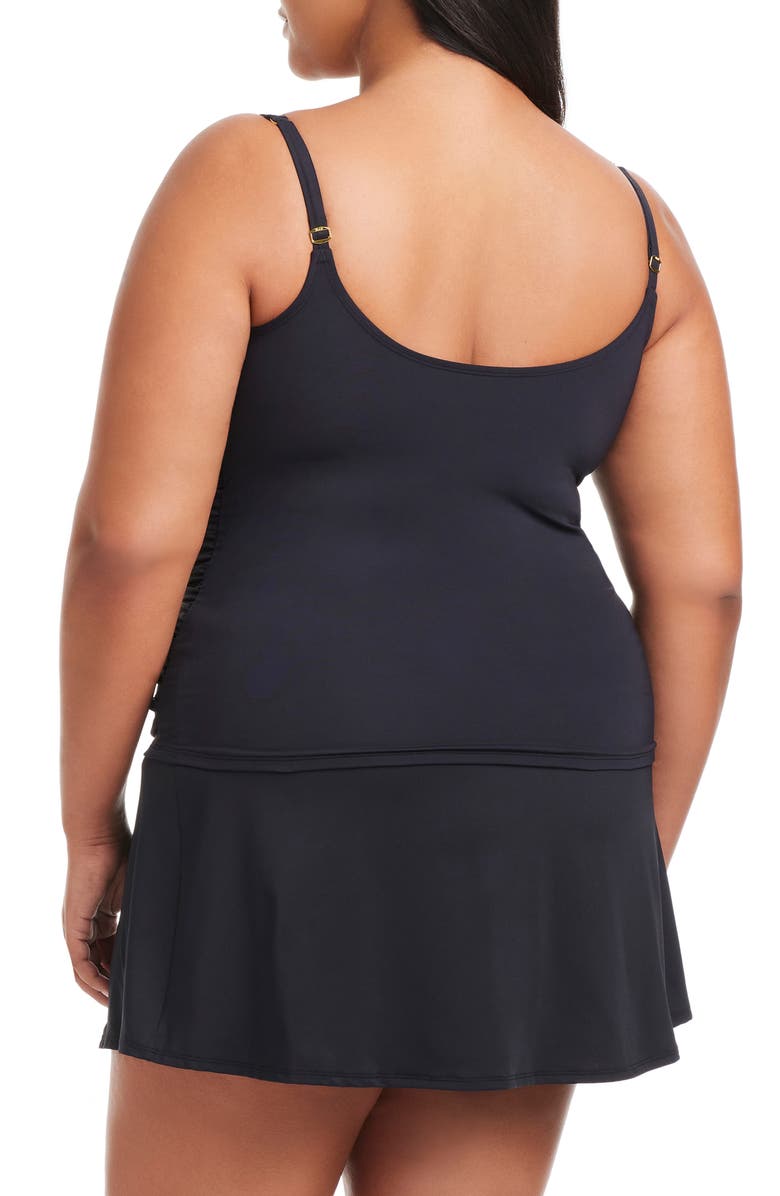 BLEU by Rod Beattie Scoop Neck Tankini Top, Alternate, color, Black