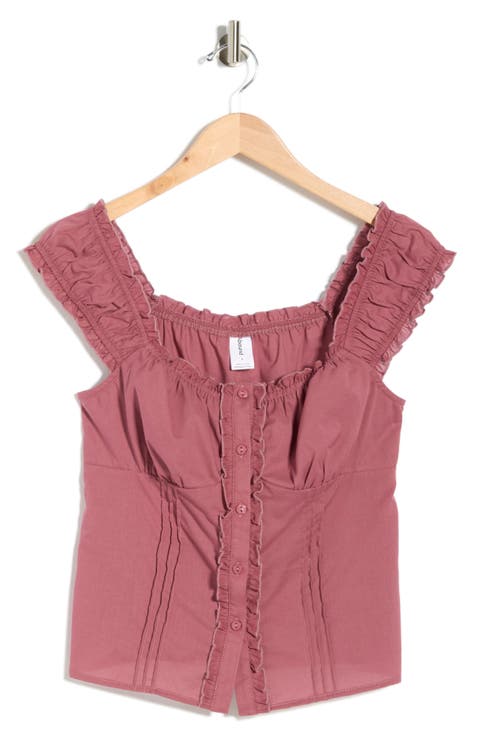 Button Front Cotton Top