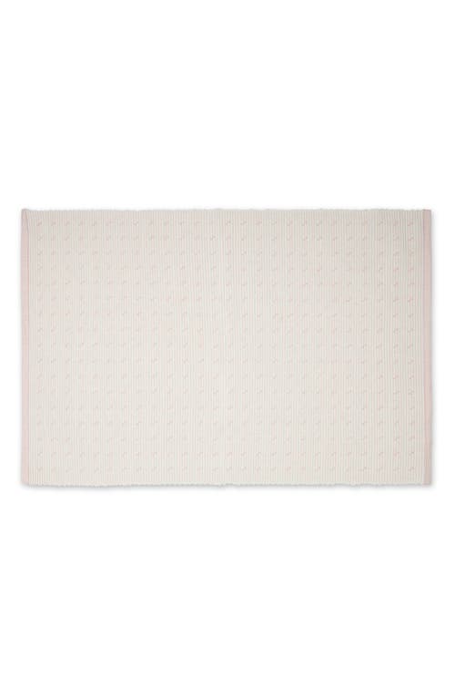 Design Imports Rose Dobby Dot Rib Set Of 4 Placemats In Pink