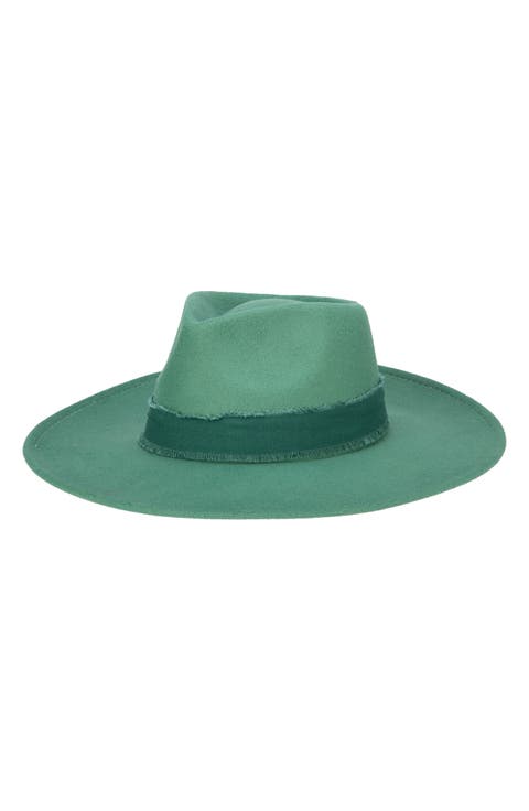 Ribbon Trim Felt Fedora