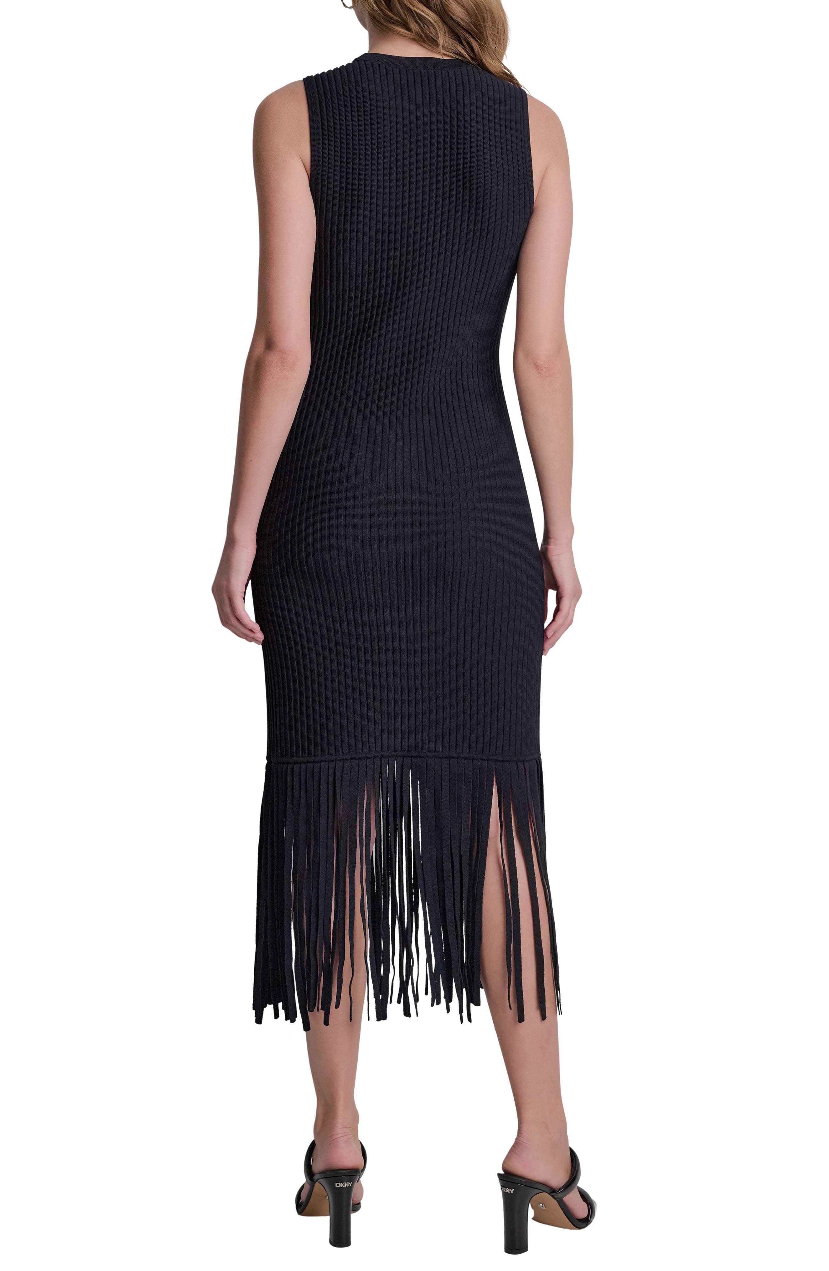 Fringe Sleeveless Sweater Dress - image 2