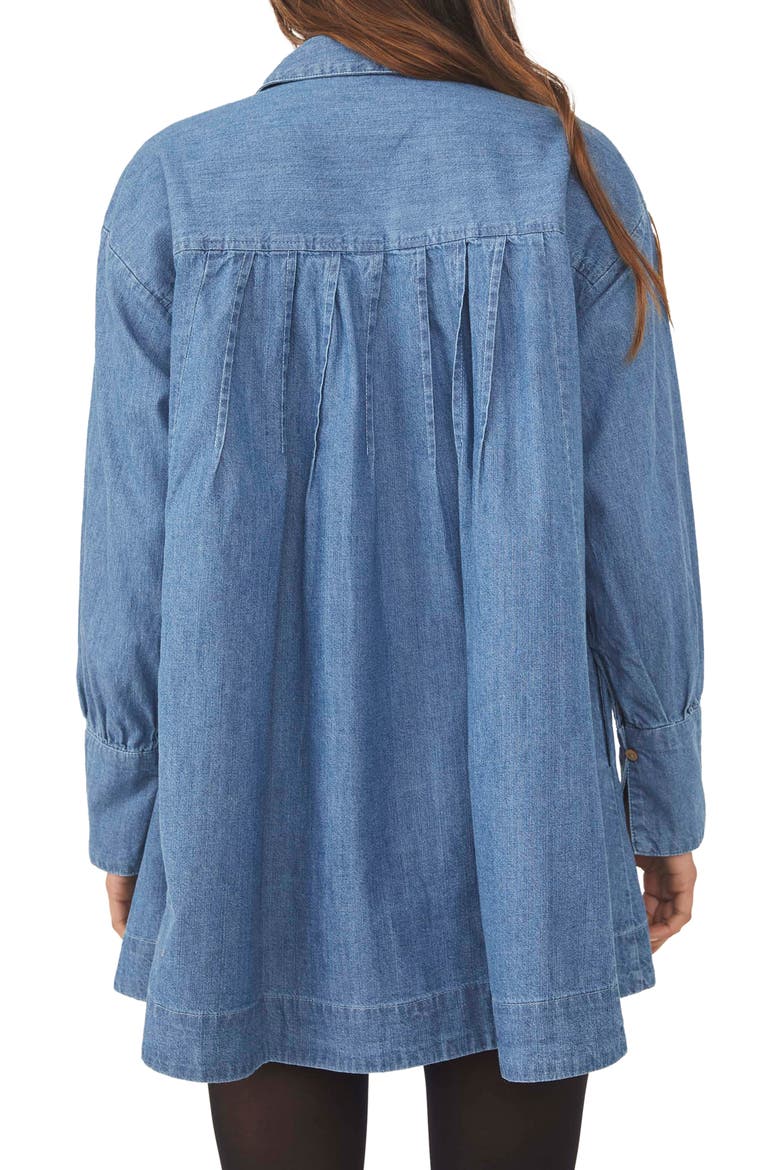 The Denim Voyage Long Sleeve Dress, Alternate, color, CLEAR SKY
