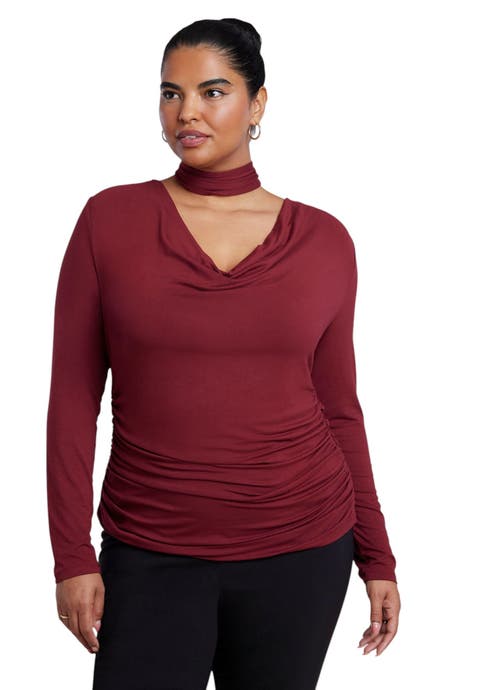 Cowl Neck Scarf Top