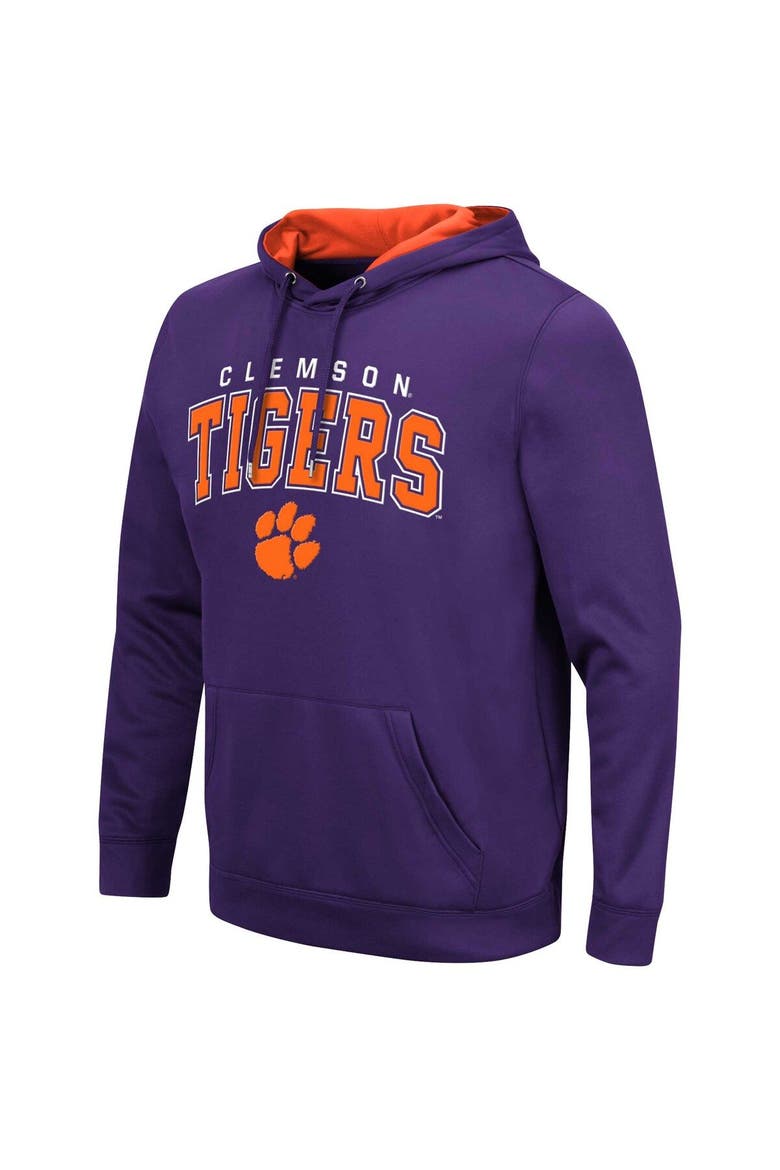 Men's Colosseum Purple Clemson Tigers Resistance Pullover Hoodie, Alternate, color, Purple