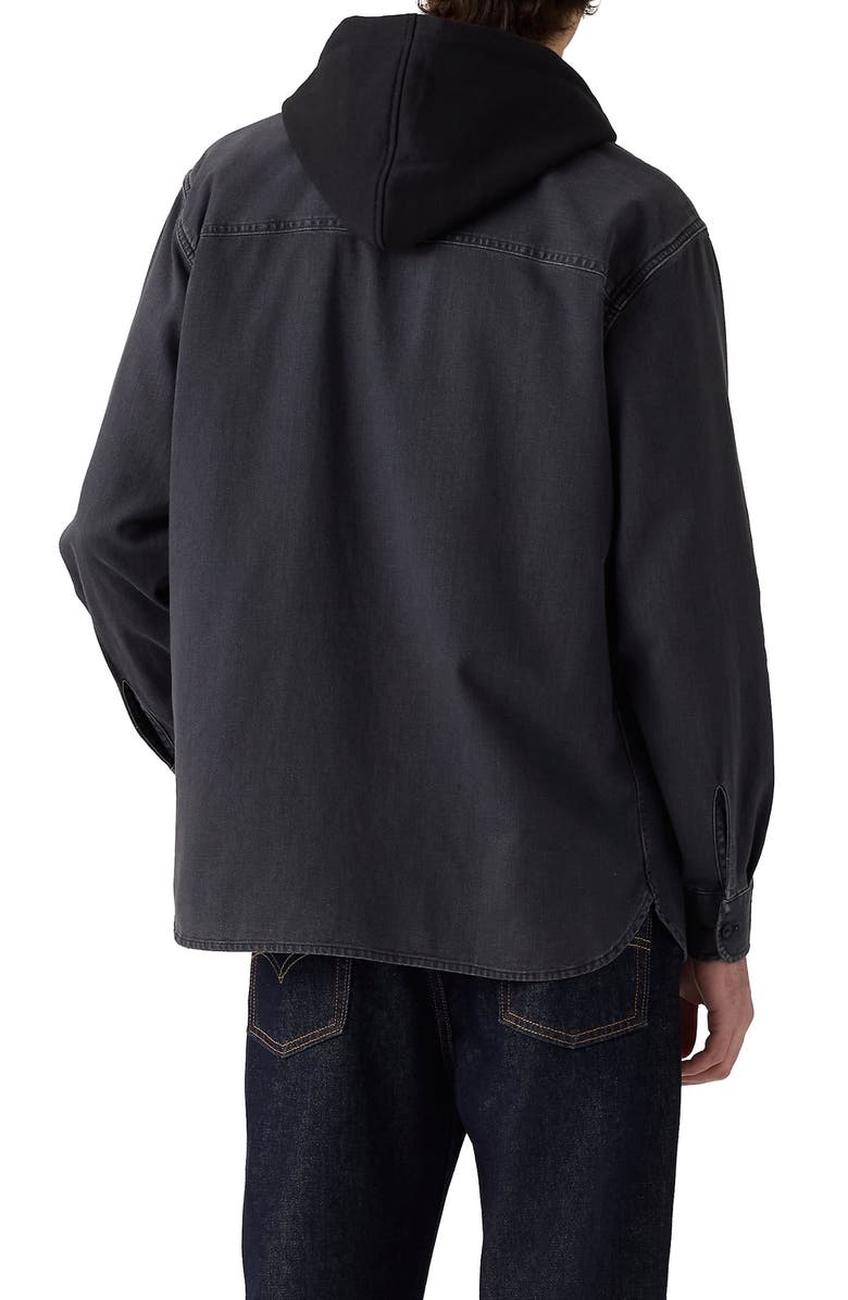 Levi's Hooded Classic Workwear Jacket, Alternate, color, Abner Washed Black