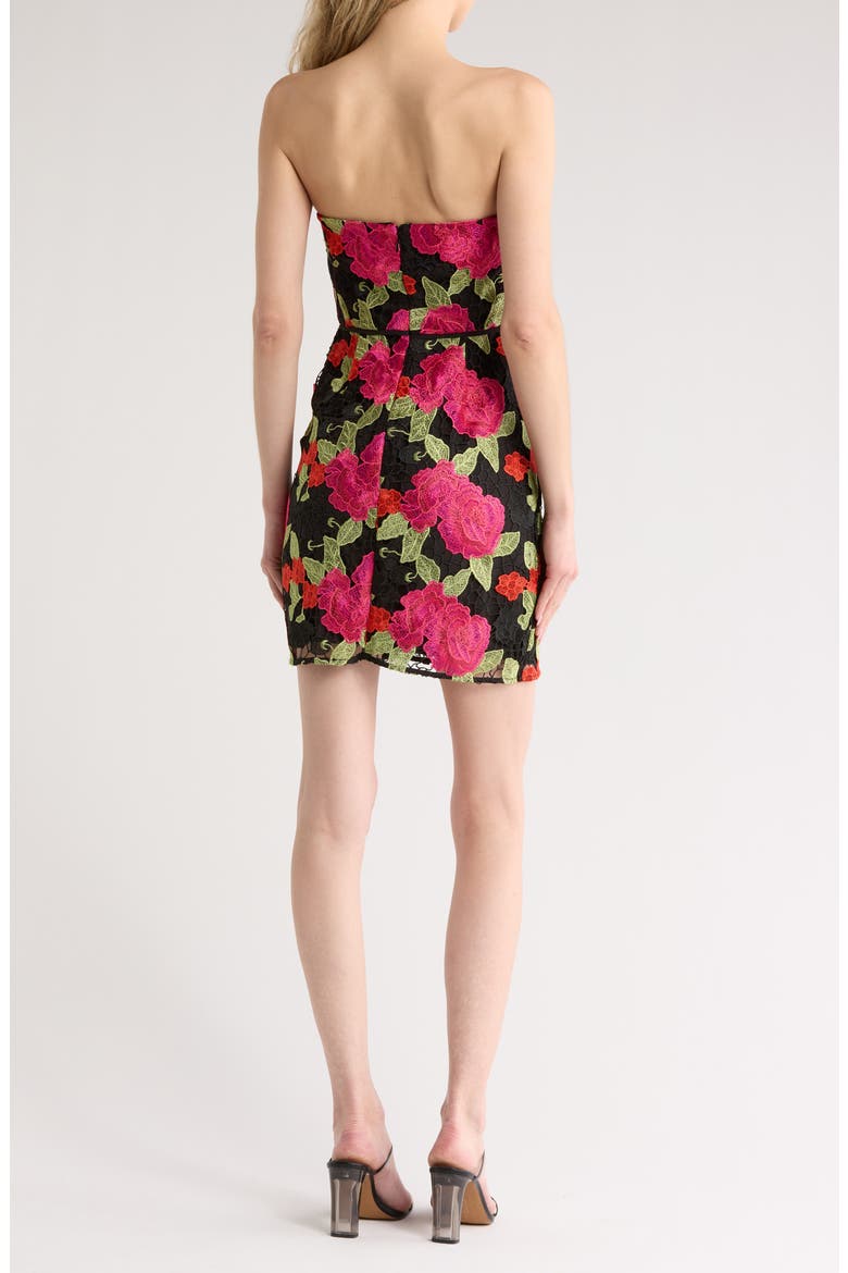 Blach Cherry Strapless Minidress, Alternate, color, PINK/ GREEN