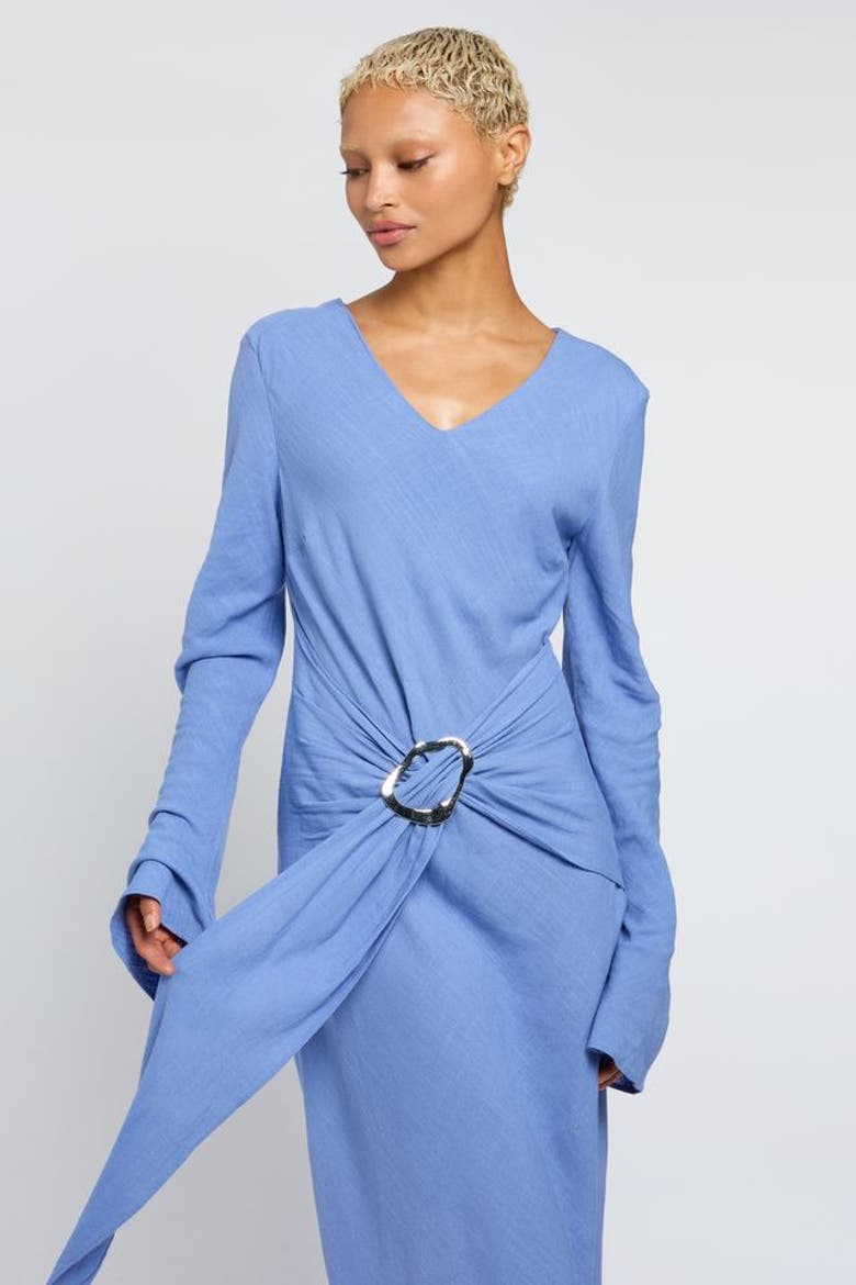 Virgo Dress, Alternate, color, blue