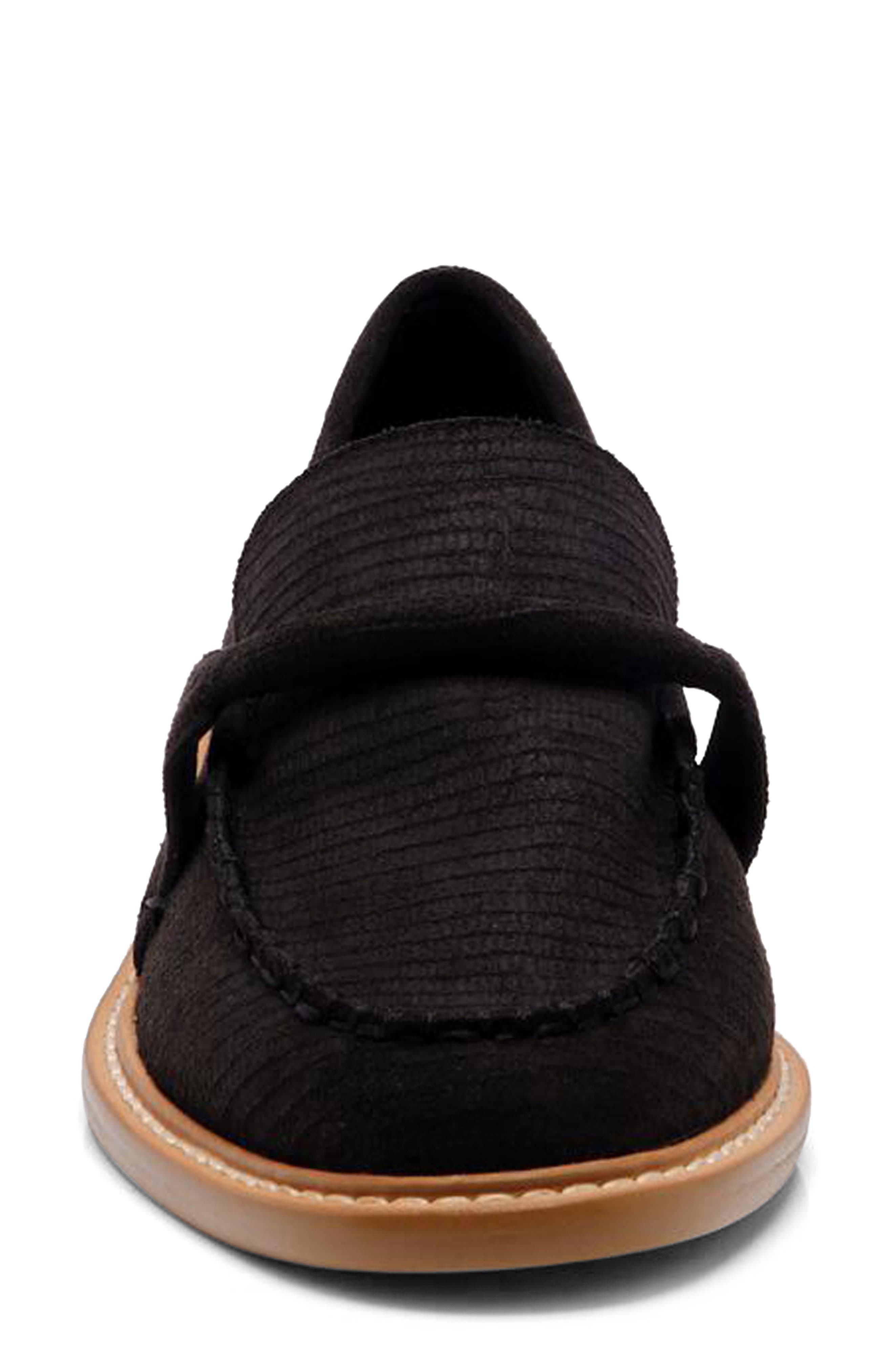 Bedford Lizard Embossed Loafer, Alternate, color, BLACK SUEDE