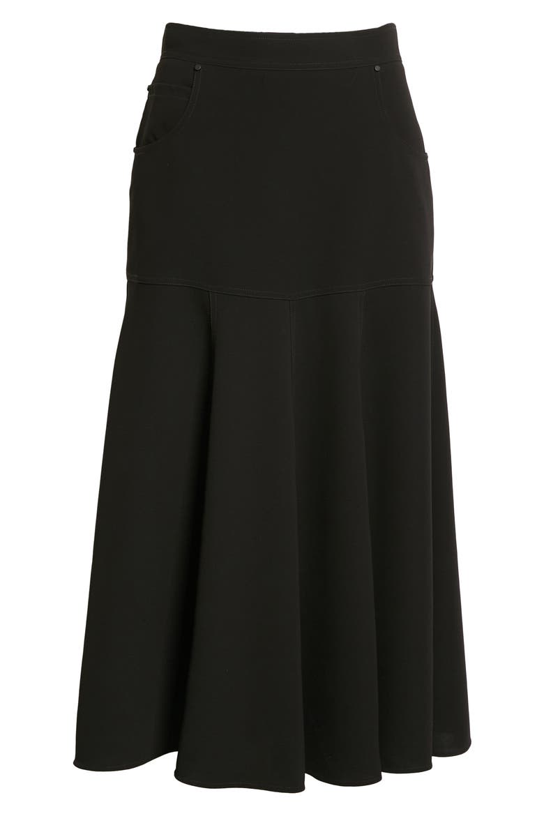 Aerosi A-Line Skirt, Alternate, color, BLACK