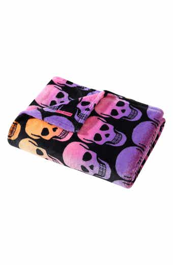 Betsey Johnson Skull Ombré Throw Blanket